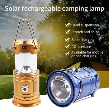 

NewNewSolar Power Rechargeable Camping Lamp Flame Lamp Lantern Flashlight Retractable Emergency Lighting For Camping Outdoor New