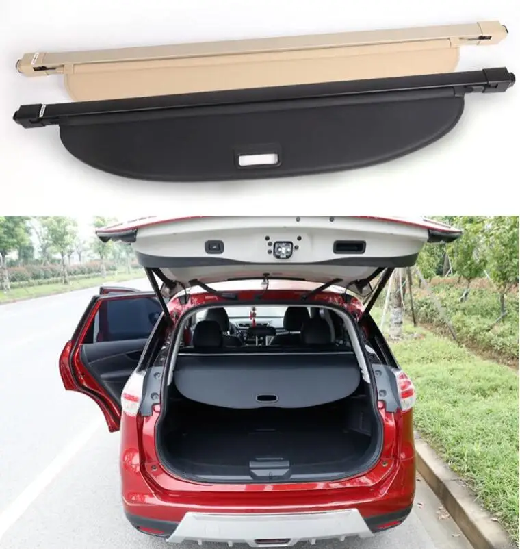 BLACK Rear Trunk Cargo Cover Security Shield for 2014-2018 Nissan X-trail Rogue