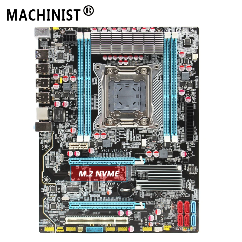 Машинист X99 настольная материнская плата LGA 2011-3 LGA2011 с двумя слотами M.2 NVME Поддержка четырех каналов DDR4 ECC SATA3.0 USB3.0