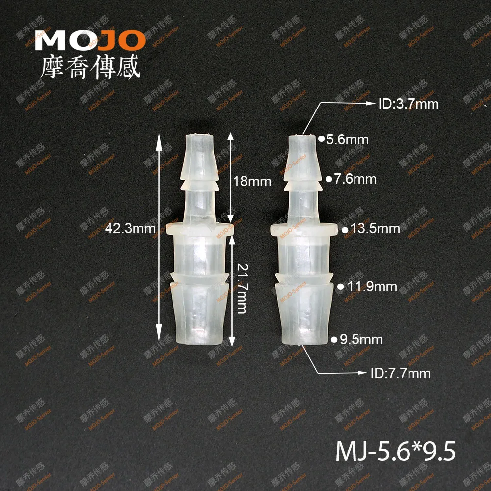 MJ-S5.6x9.5(10 шт./лот) PP Reducing Straght Тип колючей воды фитинги разъемы