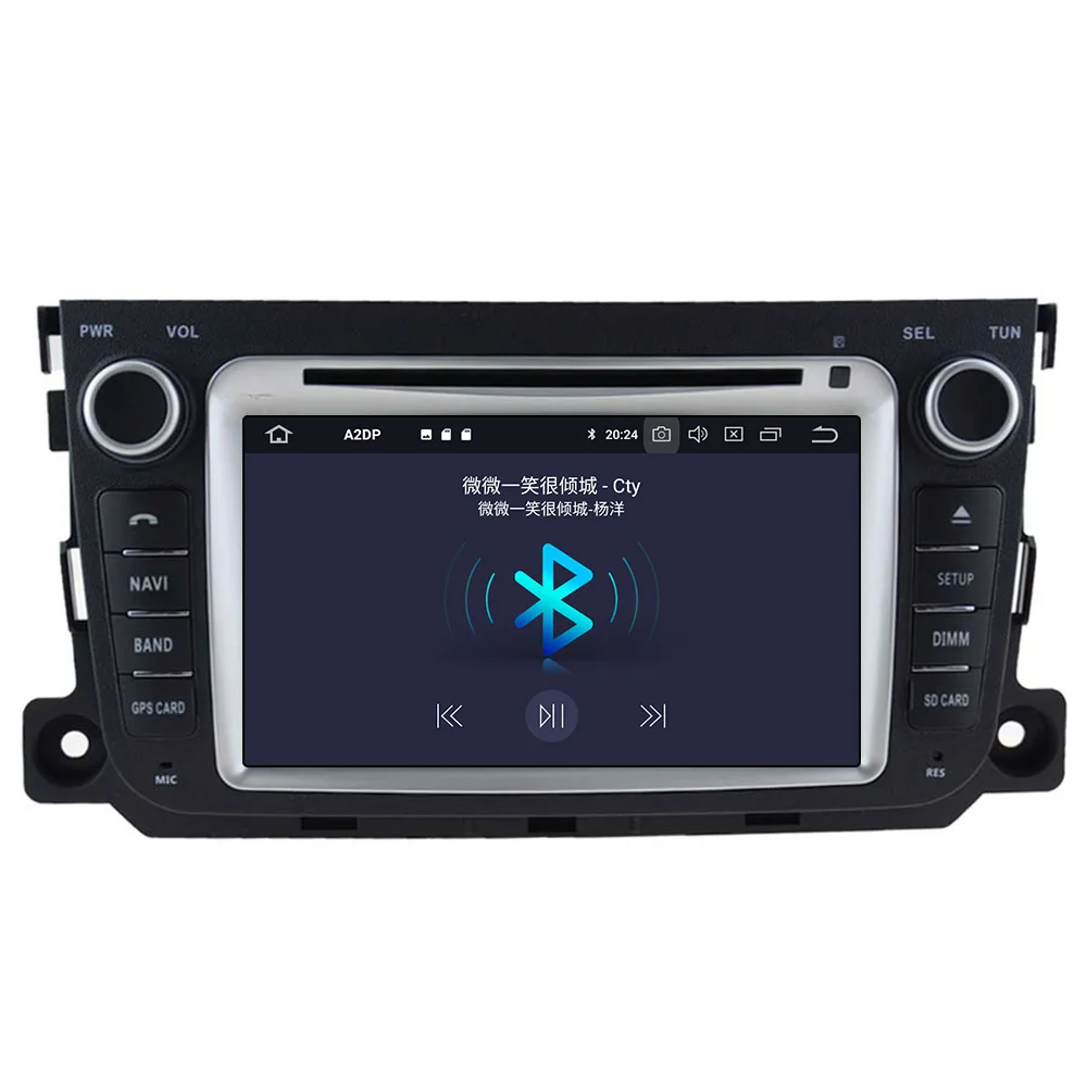 Ips экран Android 9 2 DIN Автомобильный gps-навигация, dvd-плеер радио для Benz Smart 2010- воспроизводитель Мультимедиа Радио
