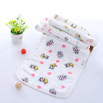 

30*50cm Cotton Gauze Baby Towels 6 Layers Newborn Baby Cartoon Face Towel Hand Bathing Bibs Handkerchiefs Infant Baby Bath Towel