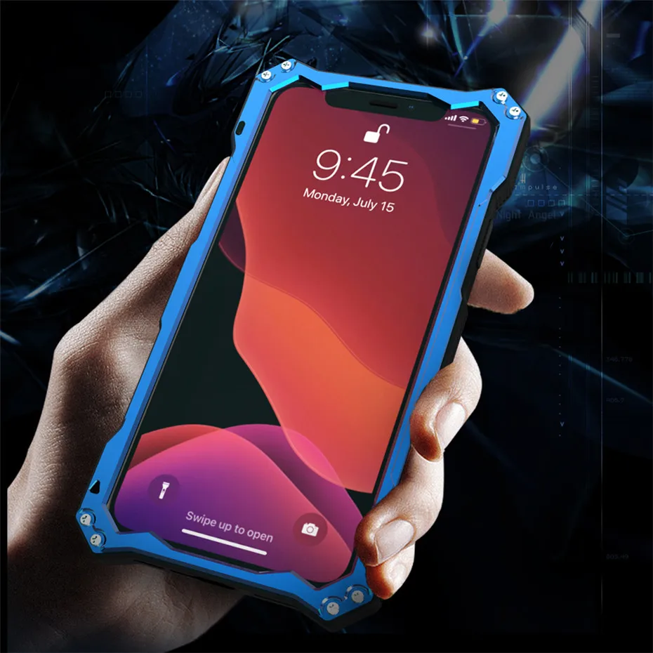 R-just для Iphone 11 Pro Max ударопрочный водонепроницаемый бронированный металлический чехол для Iphone 11 5,8 6,1 6,5 сверхпрочный защитный чехол