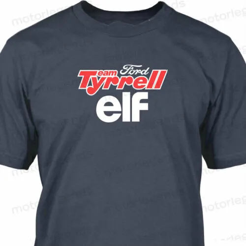 

Motorlegends™ Team Tyrrell Elf Historic F1 Racing T-Shirt Streetwear Size S-3Xl