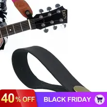 Черный кожаный гитарный ремень держатель Кнопка безопасный замок для акустической для классической электрогитары бас аксессуары