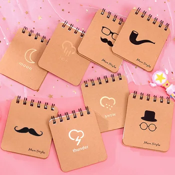 

Black Beard Weather Coil Notebook Portable Mini Notepad Notebook Memo Student Kawaii Stationery Office School Supplies Papeleria