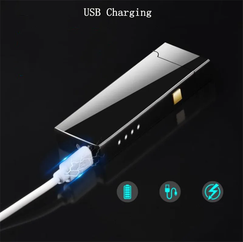 Электронная USB зажигалка с двойной дугой импульсная перезаряжаемая плазменная