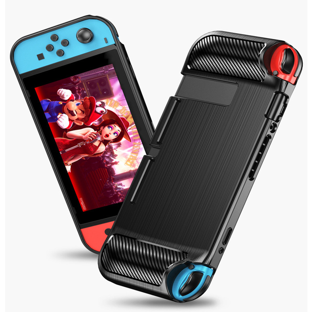 Switch Soft Drawing Process Full Protective Case Cover Shell For Nitendo Switch Console Handle Grip Holder W/ Key Button