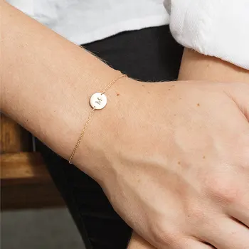 

2020 Stainless Steel Bracelets for women Adjustable Chain Charm Bracelet Letter women Custom Bracelet Jewelery