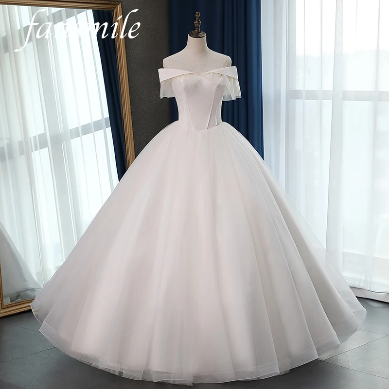 Fansmile новое качество Vestido De Noiva кружевные свадебные платья 2020 размера плюс
