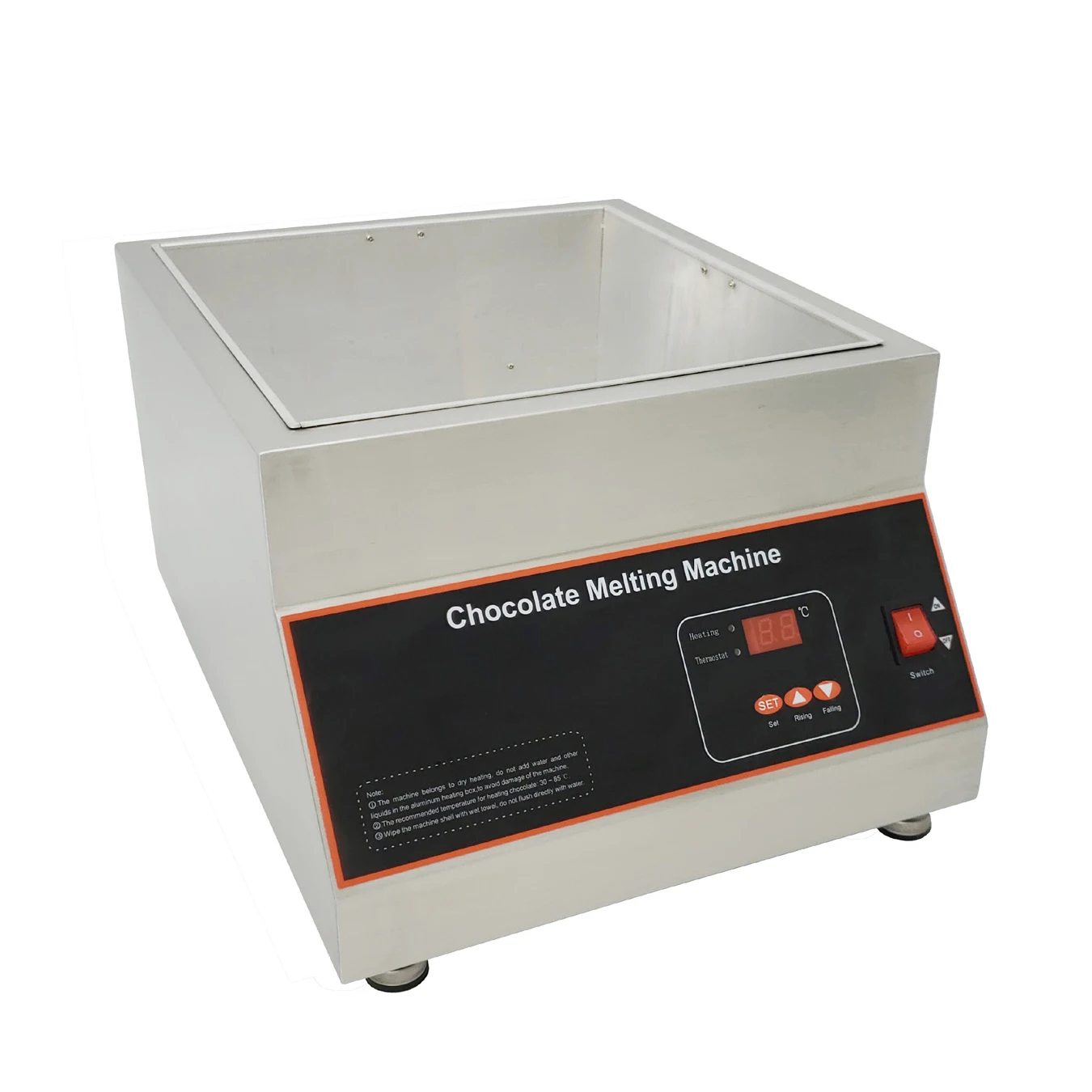 Single tank hot chocolate dipping melting machine electric warmer chocolate melter air heating melting machine
