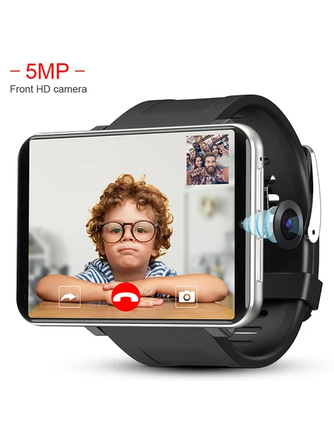 LEMFO LEM T-Reloj inteligente con pantalla táctil para hombre, smartwatch con pantalla táctil con resolución de 480x640 de 7,1 pulgadas de 3GB RAM y 32GB ROM con Android 2,86, cámara de 5MP y batería de 2700mah 6