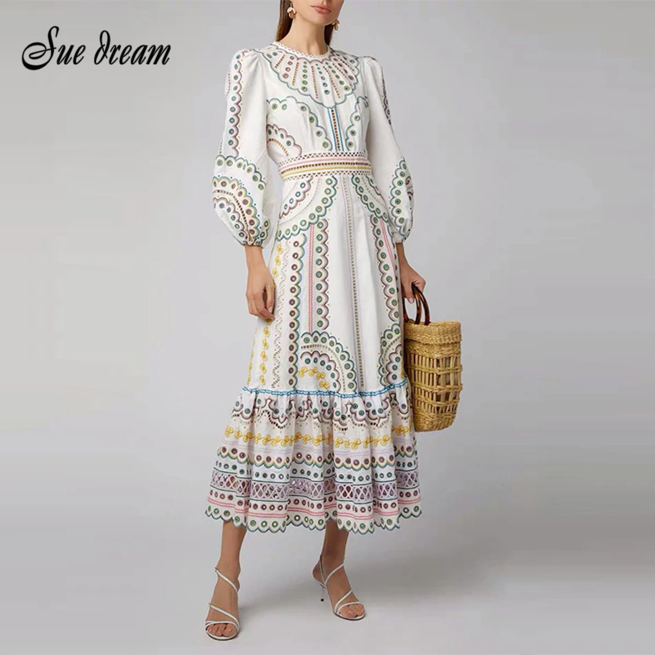 lantern sleeve midi dress