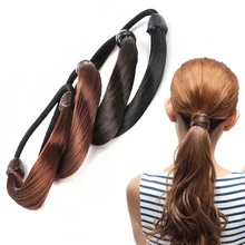 Модные горячие женские Девушки парик эластичная лента для волос стрейч милые волосы веревки резинка для волос для хвоста держатель повязка для волос аксессуары для волос