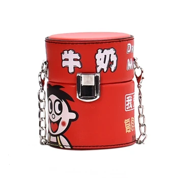 

Fashion Red Bucket Women's Shoulder Bags Mini Chains Luxury Crossbody Bags For Women 2020 Girls Messenger Bag Ladies