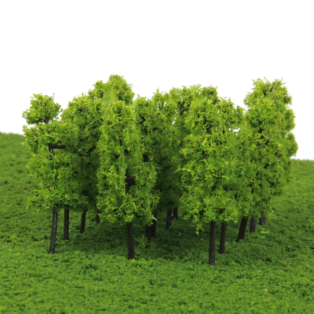 120 Packs Green Railway Model Trees 1/150 HO Scale 8cm Mini Forest Landscape