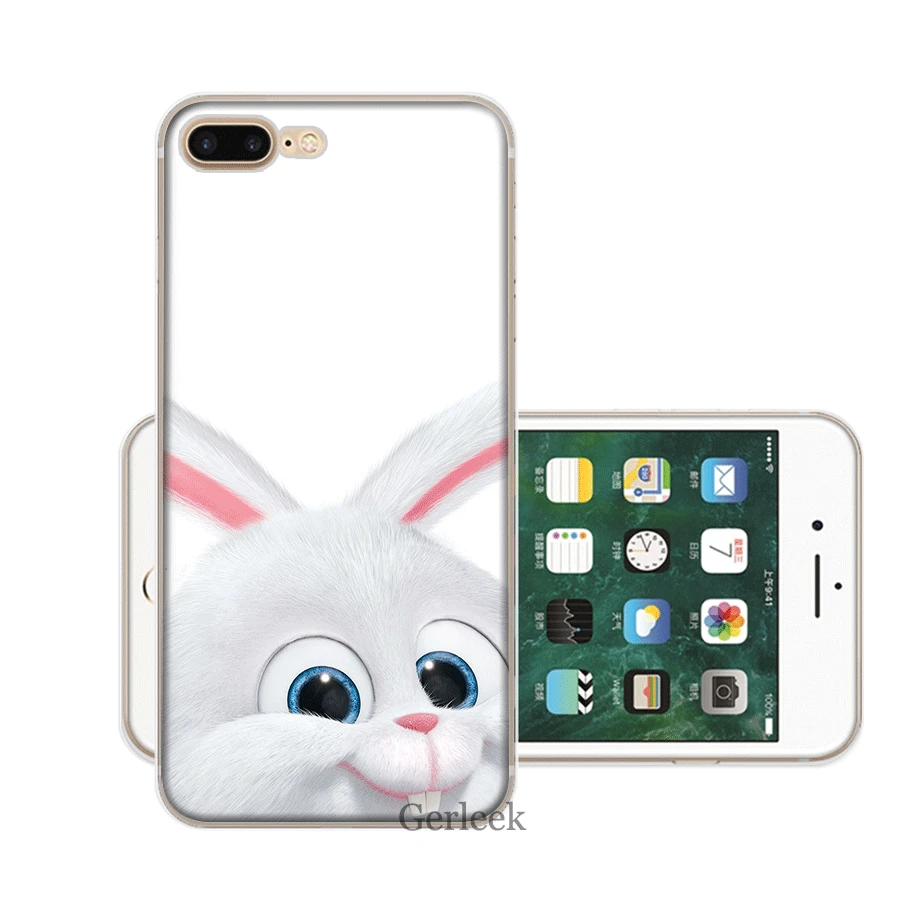 Чехол для мобильного телефона из ТПУ для iPhone 11 Pro XR X XS Max iPhone 7 8 6 6S Plus 5 5S SE, чехол с милым кроликом