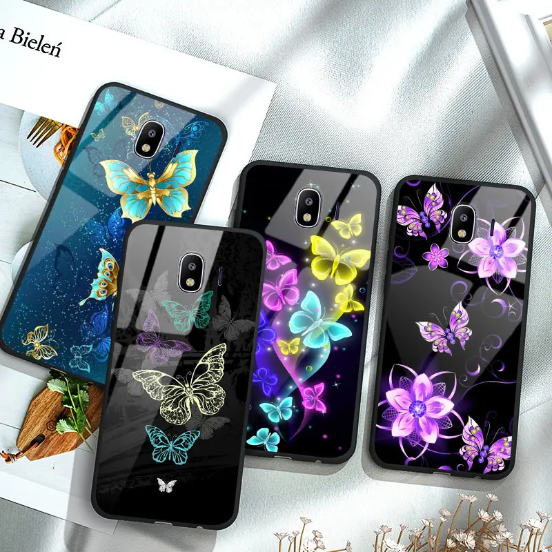 Чехол для Samsung Galaxy J1 J3 J5 J7 6 2016 2017 J6 2018 J4 Plus задняя крышка глянцевый чехол J + Мягкий