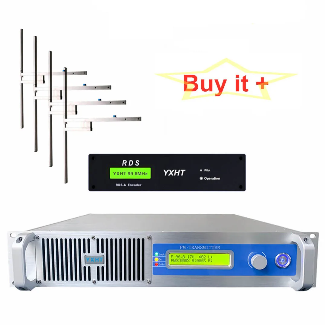 500W FM передатчик + 4-Bay антенна с цифровым Rds кодировщик радио данных Системы |