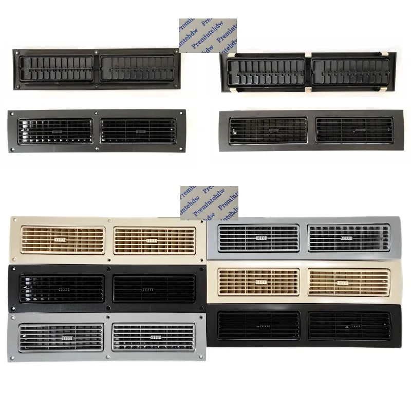Car Air Vent Deflector Black Beige Grey Rectangle 400MM Long Plastic Dashboard Air Vent A/C Deflector Clip Screw Type