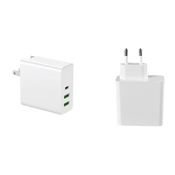 

60W (30W+18W+12W)Wall Charger Adapter PD+QC3.0 Type C USB Charger for iPhone iPad Pro Samsung Xiaomi Huawei