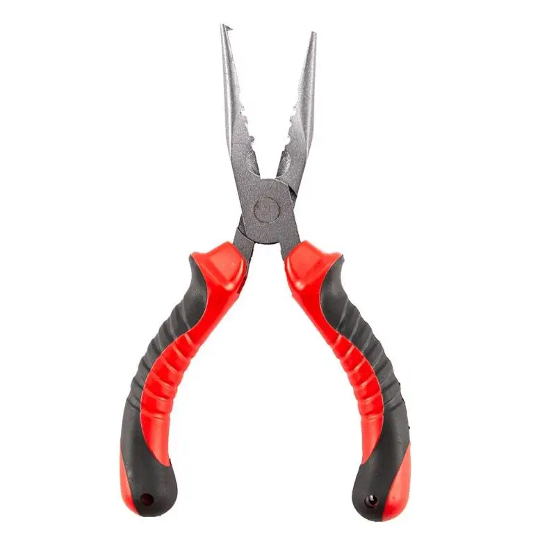 

Stainless Steel Fishing Pliers Red Sea Fishing Scissors Braid Swivel Snap Hook Tools 7''/9'' Anti-rust Split Ring Cutters