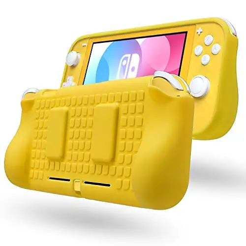 For New Nintend Switch Lite Mini Case Protective Soft Silicone Hand Grip Skin Shell Cover Handle Holder Game card TPU Protective - Цвет: Yellow
