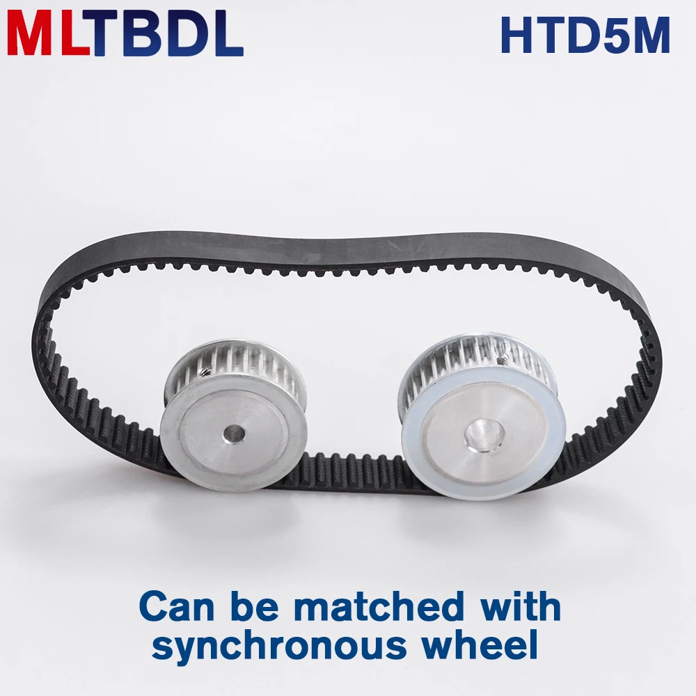 HTD5M Timing Belt 580/585/590/595mm Length 10/15/20/25mm Width 5mm Pitch Rubber Pulley Belt Teeth116 117 118 119synchronous belt