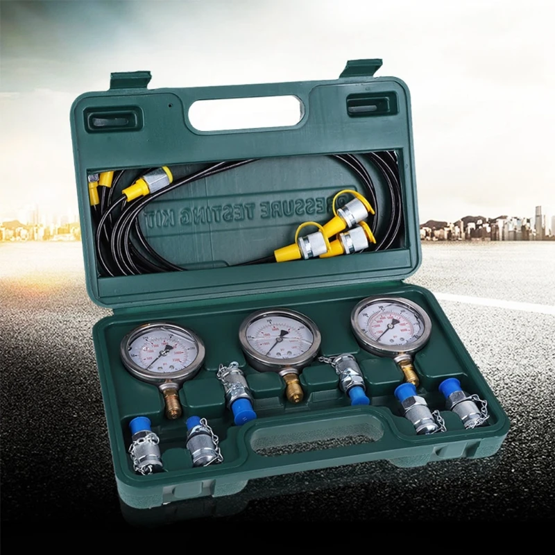 

Hydraulic Tester 250/400/600bar Hydraulic Pressure Test Kit Hydraulic Gauge Kit for Excavator Construction Machinery