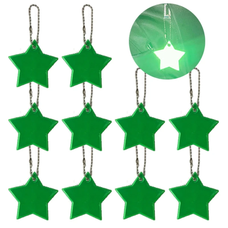 Lot De 6 Porte-clés Réfléchissants Sécurité Enfants - Pendentif Sac école - Multicolore