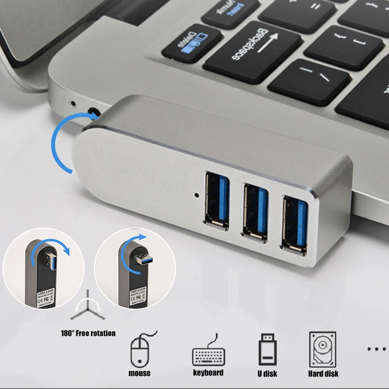 Беспроводной концентратор USB 3 0 в 1 адаптер для ноутбука ПК компьютера