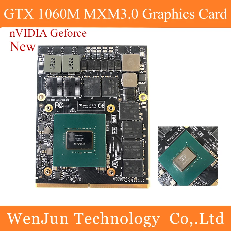

100% New Video Card N17E-G1-A1 GTX 1060M Graphics Card MXM3.0 GTX1060M + X-Bracket For Dell Alienware MSI GT80 HP Free DHL / EMS