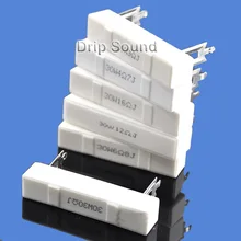 2шт 1Ohm-6Ohm 30 Вт динамик делитель частоты аудио стерео кроссовер керамическое сопротивление цементный резистор