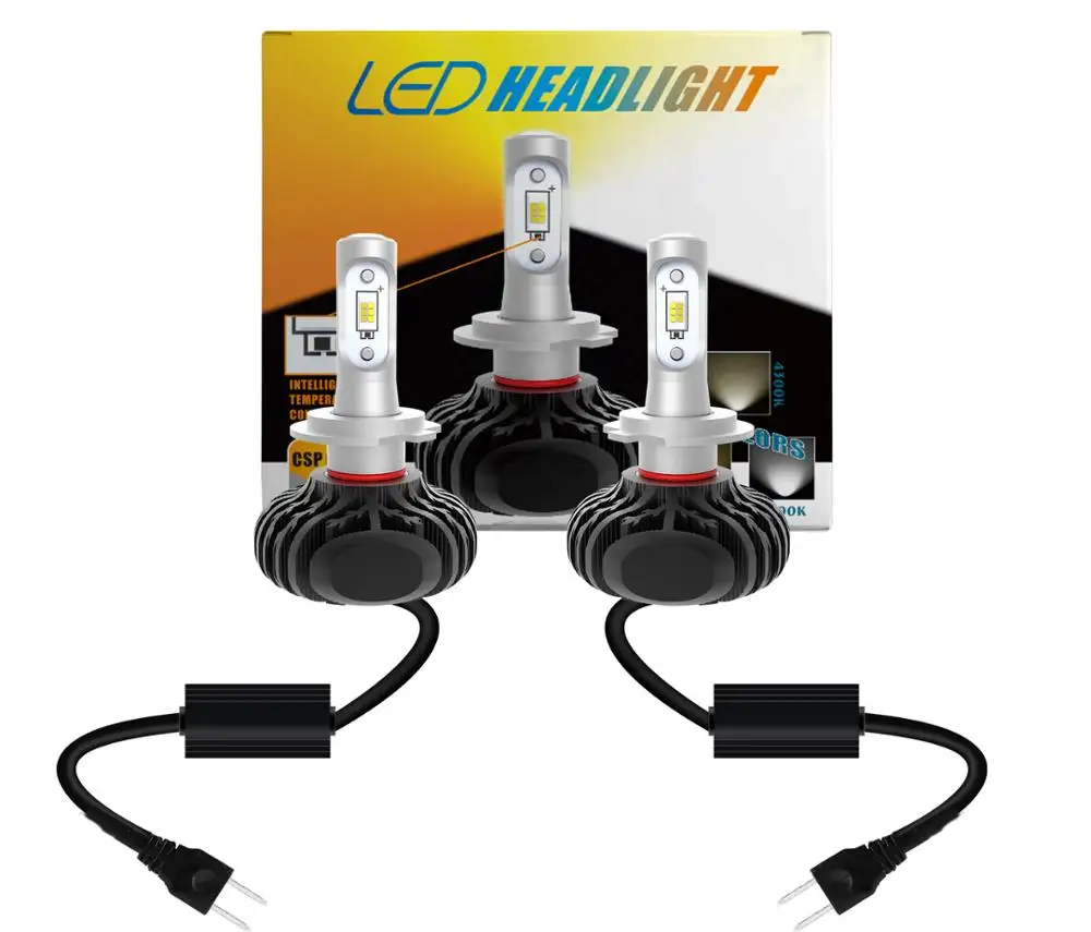 

GX Car LED Headlight N2 H1 H4 H7 H11 HB3 HB4 60W 6000LM 3000K 6000K Yellow White Dual Two Color LED Bulbs