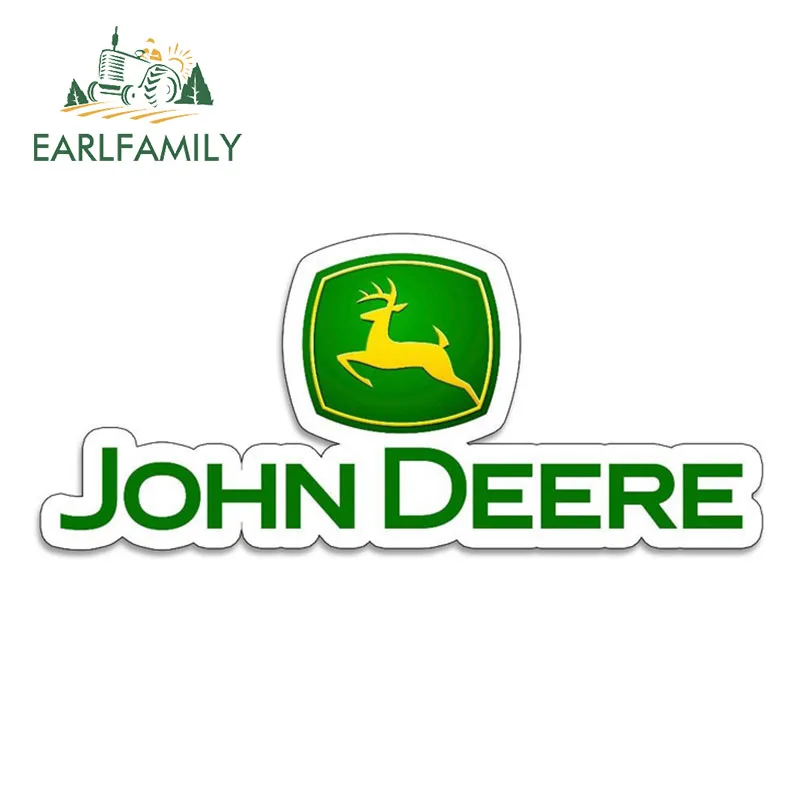 

EARLFAMILY 13cm x 5.6cm Vinyl Stickers for JOHN DEERE Farm Tractor Gator Farming AUTO MOTO Car Tuning Side Stickers Funny Decal