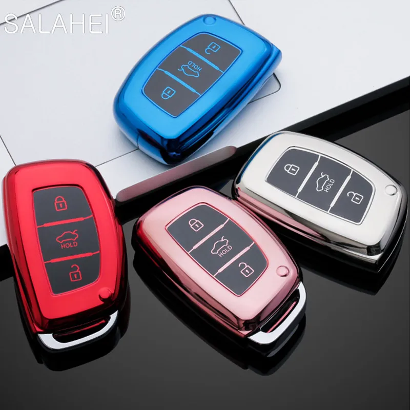TPU Car Remote Key Case Cover Protector Shell For Hyundai V Elantra Tucson Mistra IX25 IX35 I20 I30 I40 HB20 Verna Sonata | Автомобили и