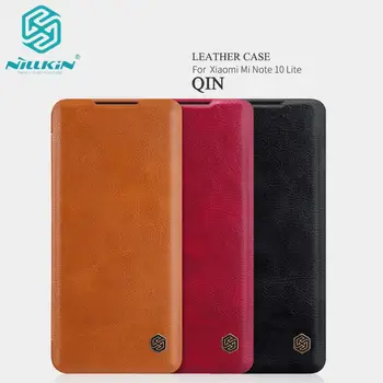 

10pcs/lot Wholesale NILLKIN Qin Series Wallet Flip Leather Case For Xiaomi Mi Note 10 Lite Genuine Flip Leather Case