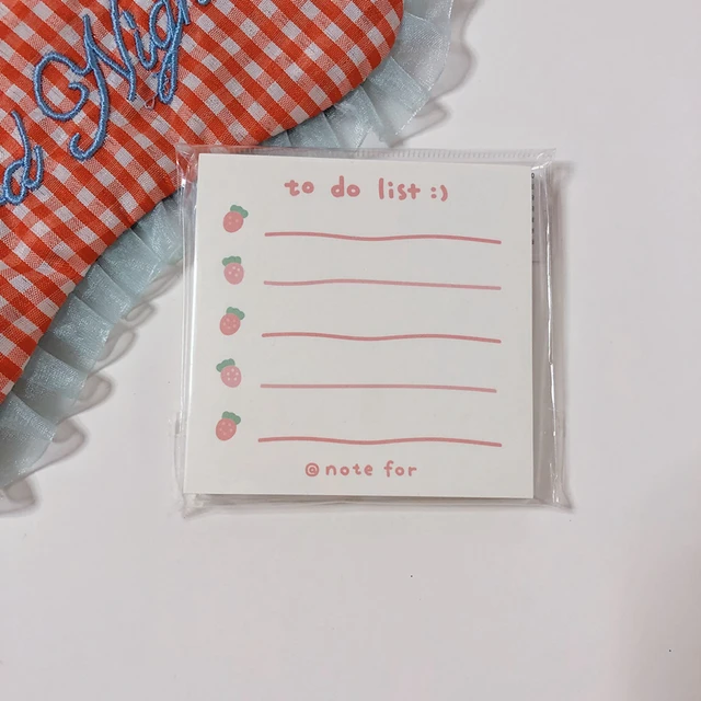 100 Sheets Tulip Note Paper Simple Style Plaid Message Memo Pad Kawaii Stationery Notepad Office Leave Message Office Supplies 1Pc 100 sheets D