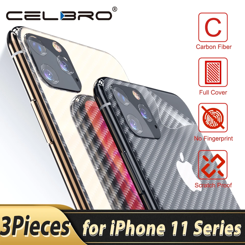 Мягкая углеволоконная пленка для iPhone 11 Pro Max защитная задней панели из