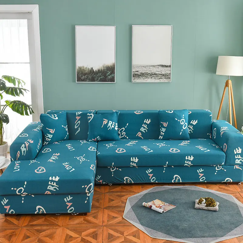 Скандинавский чехол для дивана, хлопковый комплект, чехол для дивана, эластичный чехол на диван для гостиной, заказ из 2 предметов, подходит для l-формы, шезлонга, диван