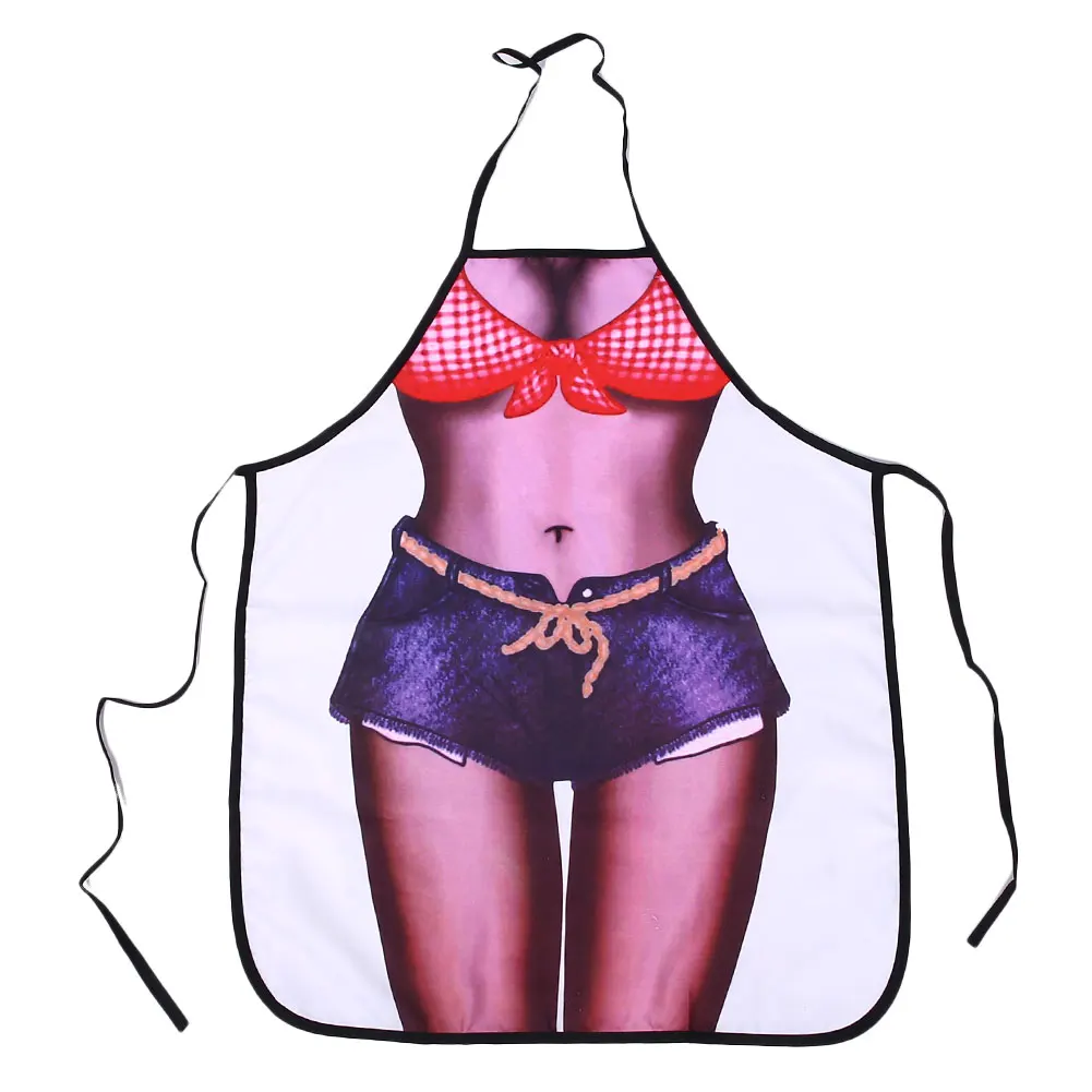 5 Aprons Funny Creative Men Polyester Cooking Joke Dinner Cleanig Protection 3D Design Party Gifts Baking Kitchen Novelty - Цвет: 5