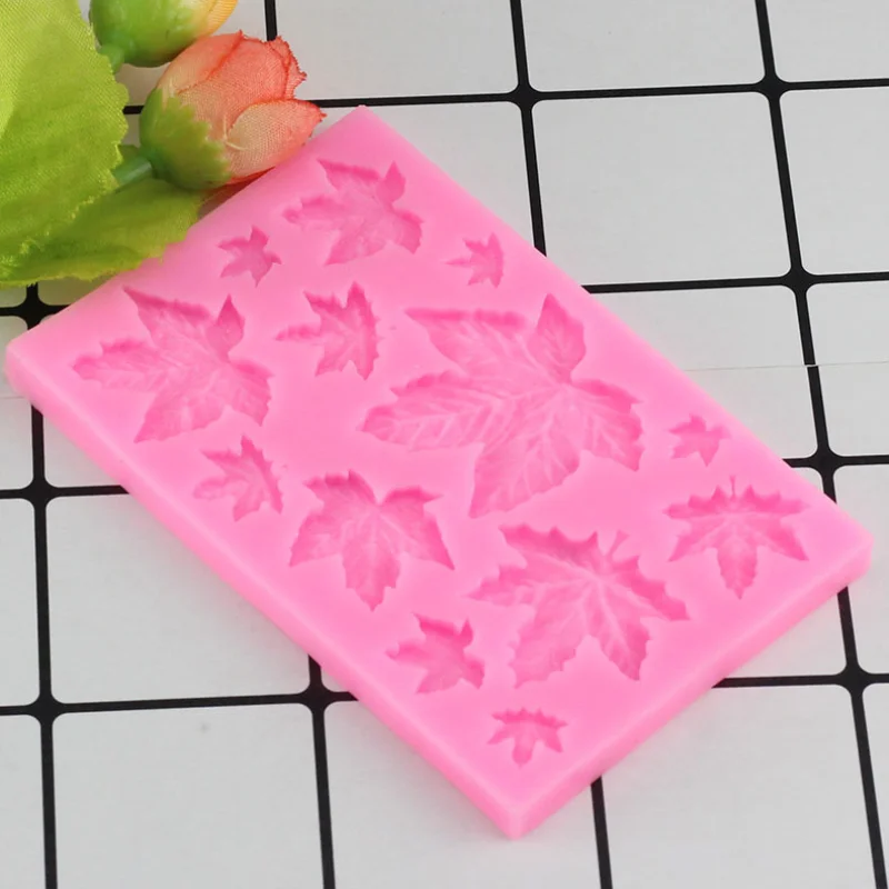 1 шт. DIY кленовый лист силиконовая форма для выпечки кекса рождественские инструменты для украшения тортов из мастики Gumpaste шоколадные глиняные формы для конфет