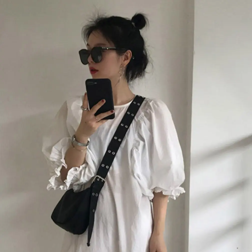 

Latest Soft Nylon Women black Underarm Bag Retro Solid Color Lady Baguette Handbag Fashion Design Girls Small Shoulder Bags ins