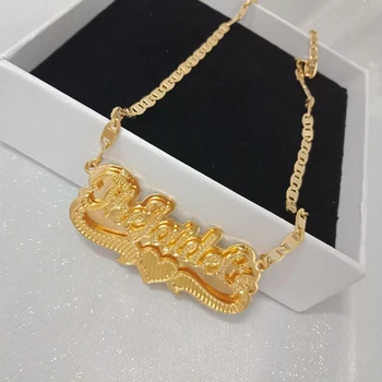

AurolaCo Fashion Popular Custom Name Necklace Ladies Jewelry Gift Personality Acrylic Pendant Necklace