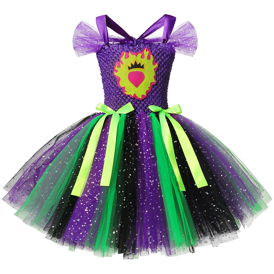 VOGUEON потомки 3 пачка для девочек платье детей Maleficent Uma Одри мал ЕВИ костюм принцессы вечерние костюмы на Хэллоуин