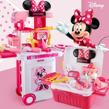 Original Disney Echtem Minnie Medizinische Appliance Zugstange Koffer Trolley Spielzeug Kinder Haus spielzeug