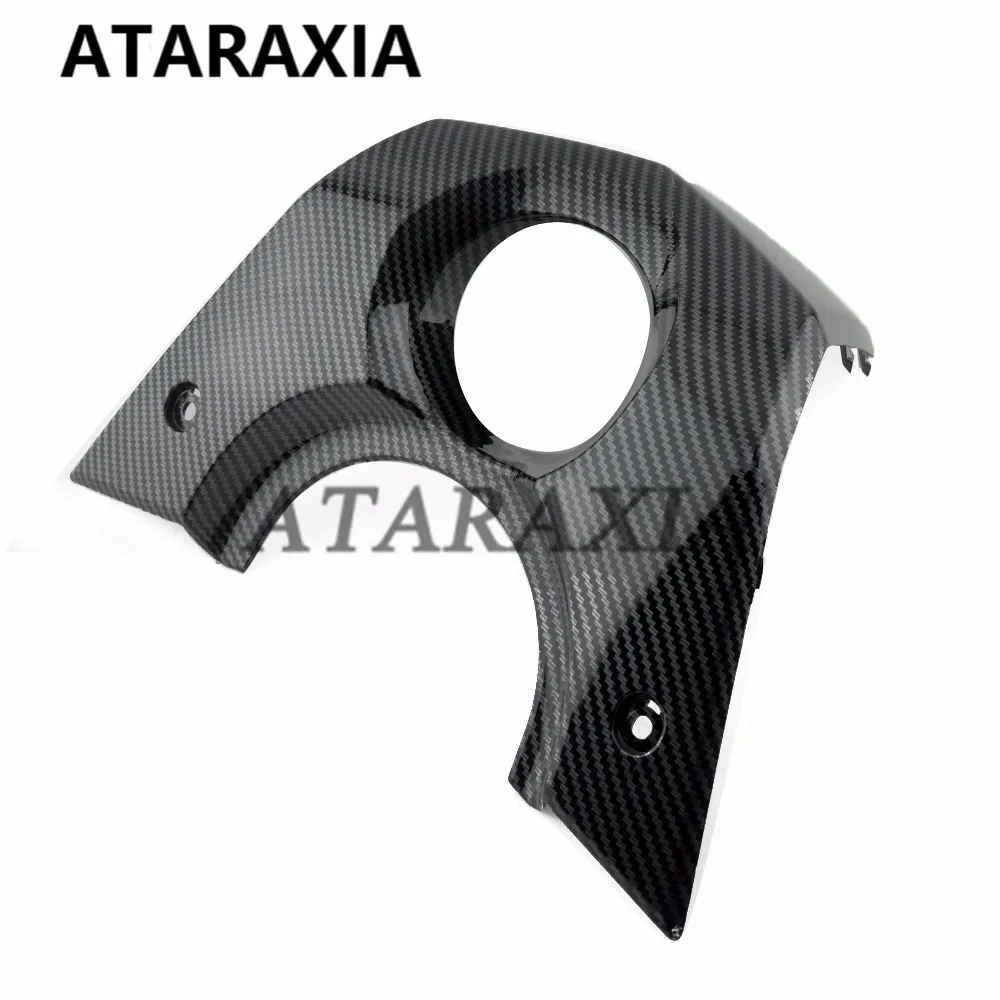 오토바이 연료 가스 탱크 키 잠금 커버 페어링 카본 페인트 블랙 주입 Yamaha TMAX530 Tmax530 2012 2013 2014 2015 2016