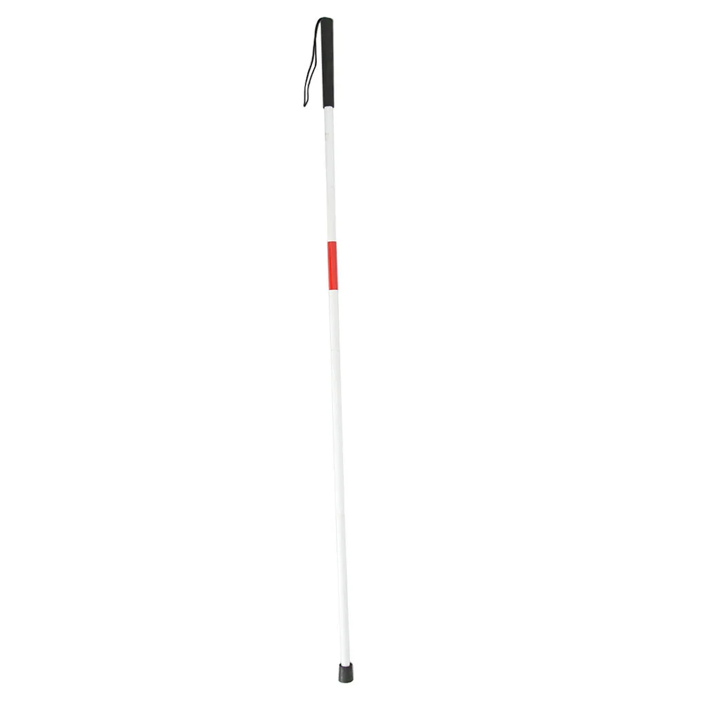 Stainless Steel Foldable Blind Crutch Cane White Walking Stick Wand 125cm | Красота и здоровье