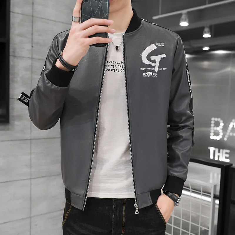 Осенняя кожаная куртка мужская мотоциклетная мужская куртка Chaqueta Hombre Jaqueta De Couro Slim Fit Chaqueta Cuero Hombre Leren Jas Heren