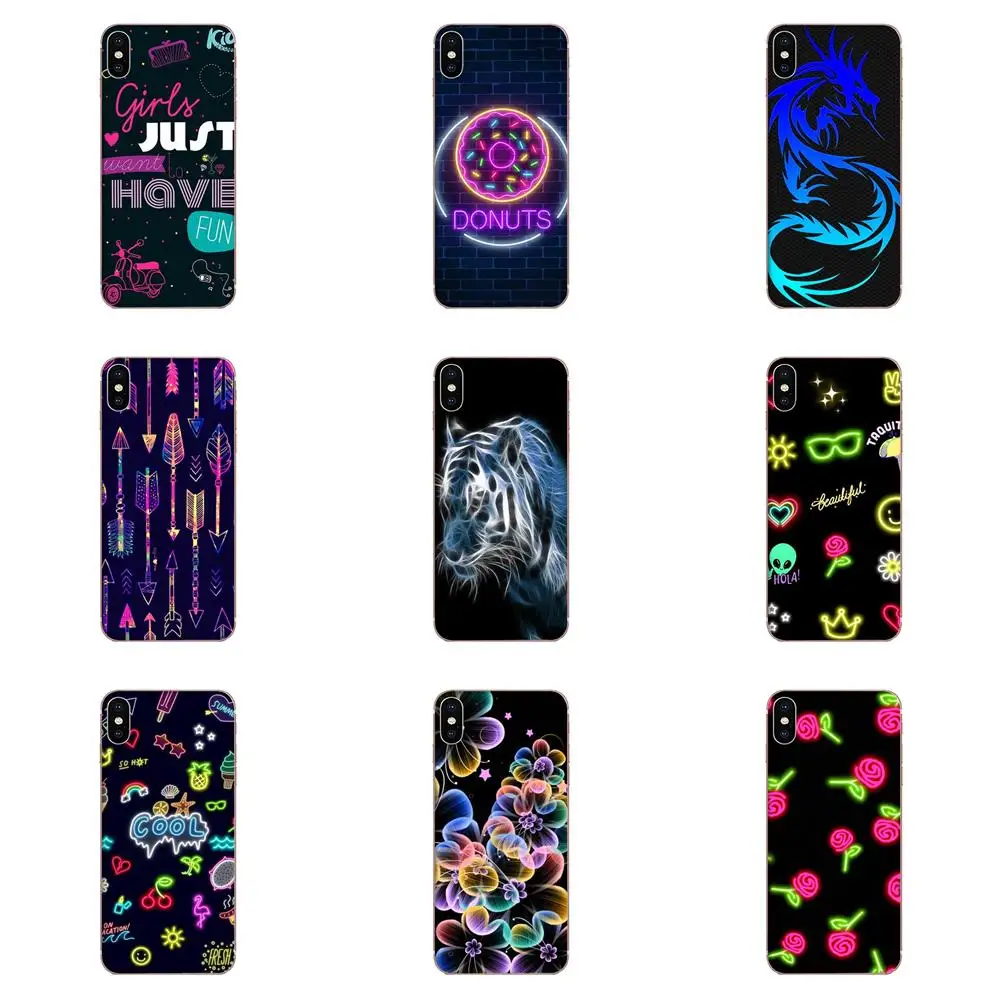 TPU Mobile Pouch Cute Neon Design For Galaxy J1 J2 J3 J330 J4 J5 J6 J7 J730 J8 2015 2016 2017 2018 mini Pro | Мобильные телефоны и